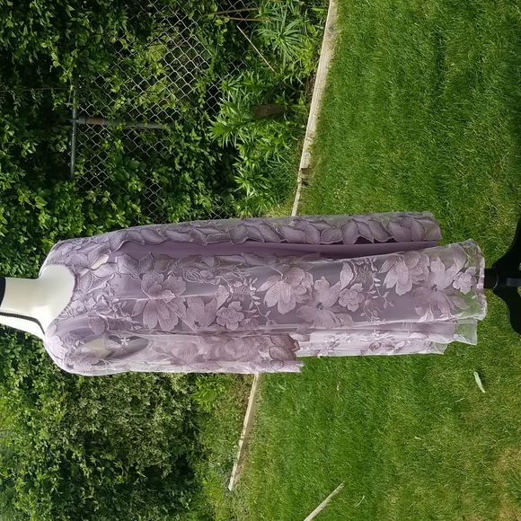 ALEX EVENINGS Embroidered Lace Mock Jacket Cocktail Dress, size 8 - Picture 5 of 15